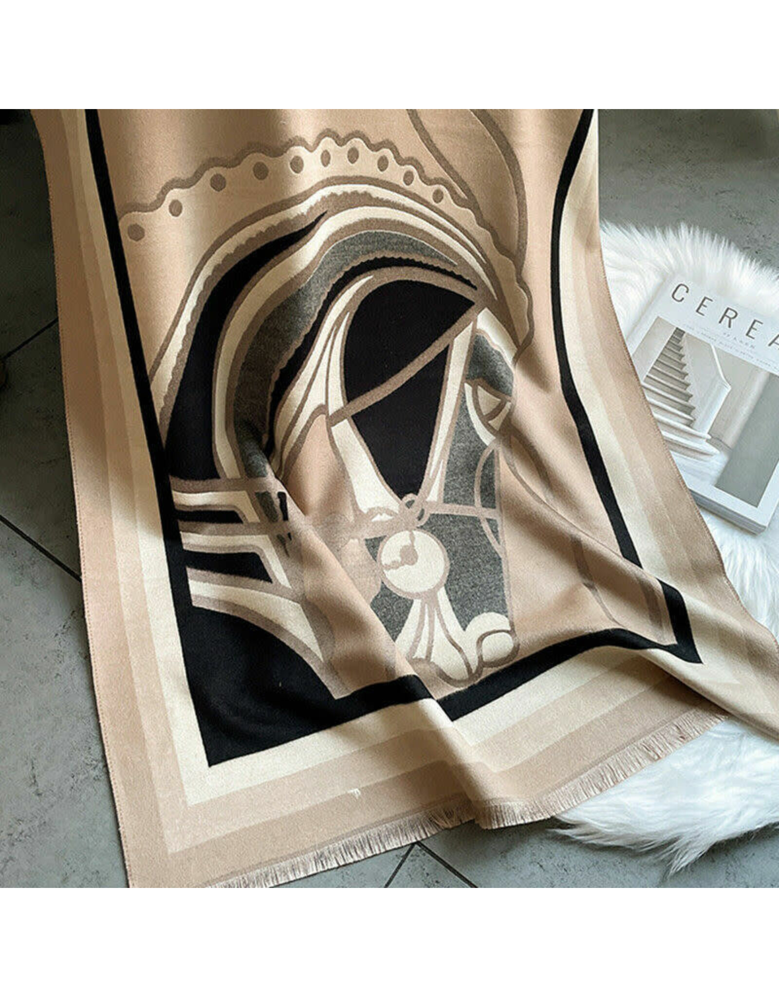 WINDING RIVER EQUESTRIAN REVERSIBLE WRAP BLACK/GRAY MANE
