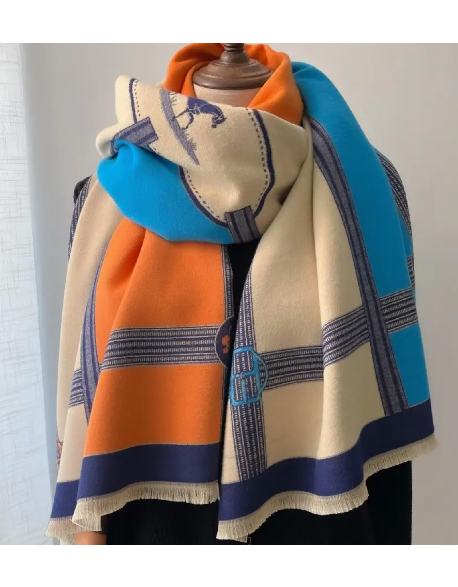 EQUESTRIAN REVERSIBLE WRAP TORQ/ORANGE PRANCE