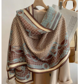 WINDING RIVER EQUESTRIAN REVERSIBLE WRAP BLUE/BEIGE STIRRUP
