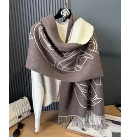 WINDING RIVER EQUESTRIAN REVERSIBLE WRAP BROWN/CREAM EQUINE