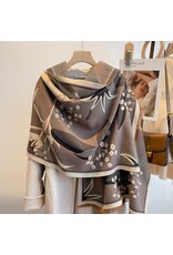 WINDING RIVER REVERSIBLE WRAP GREY/BLACK GARDEN