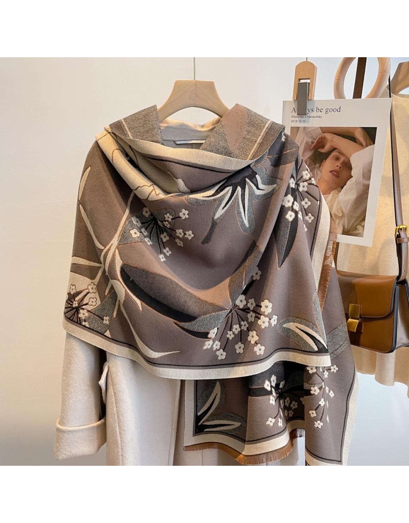 REVERSIBLE WRAP GREY/BLACK GARDEN