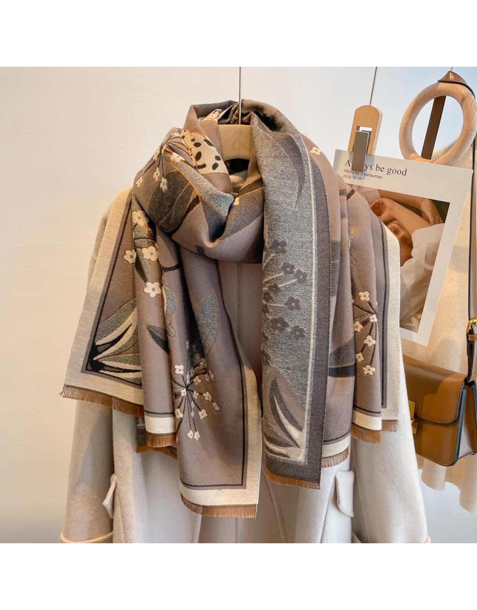 REVERSIBLE WRAP GREY/BLACK GARDEN