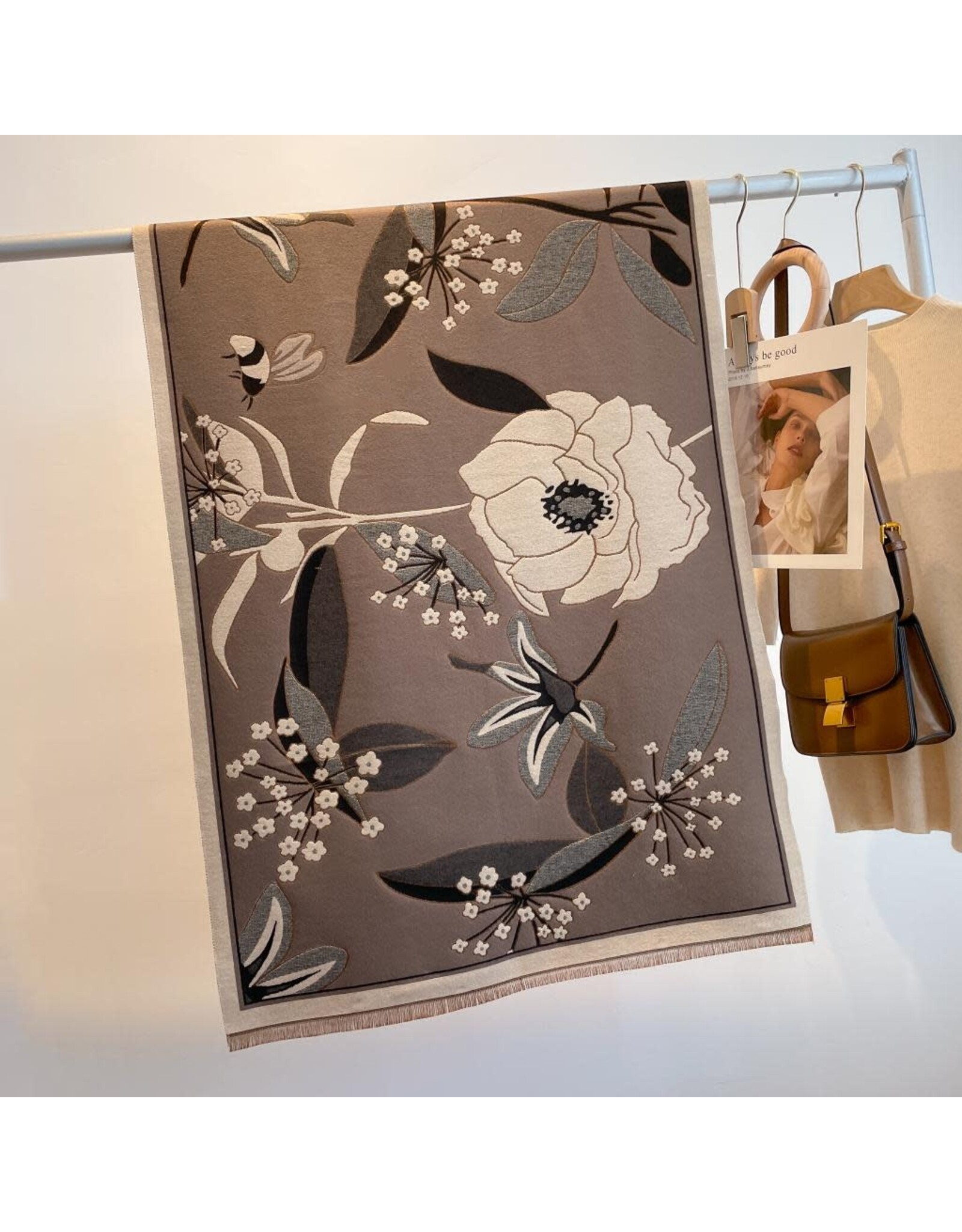 REVERSIBLE WRAP GREY/BLACK GARDEN