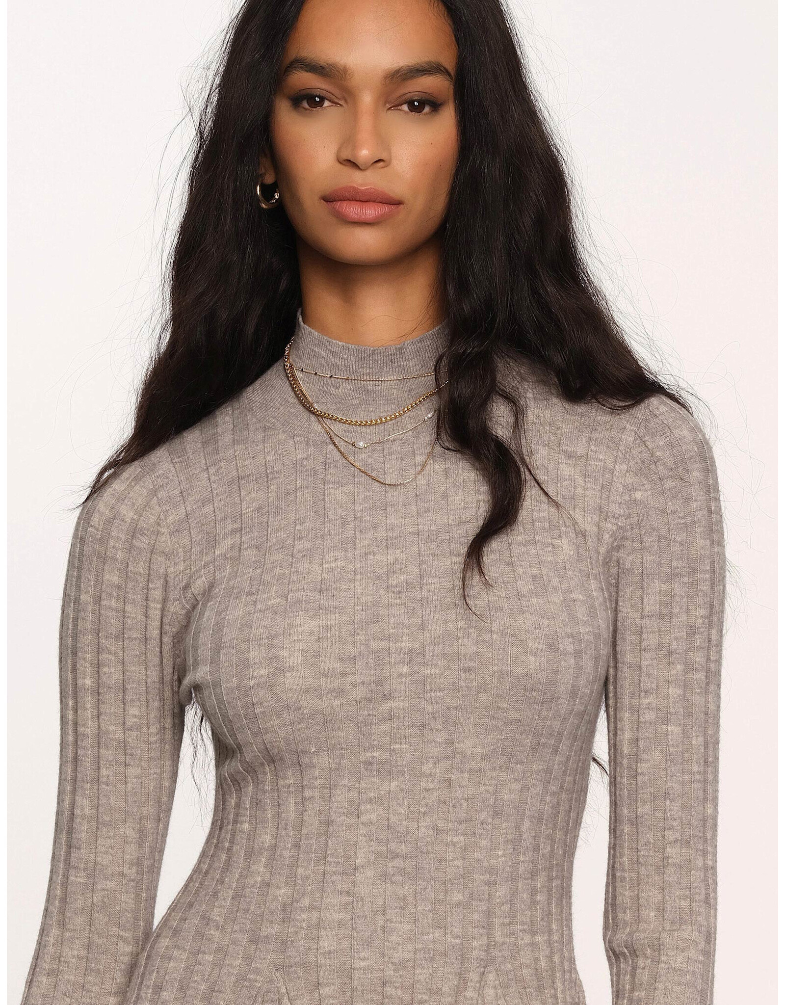 FIT & FLARE SWEATER MINI DRESS