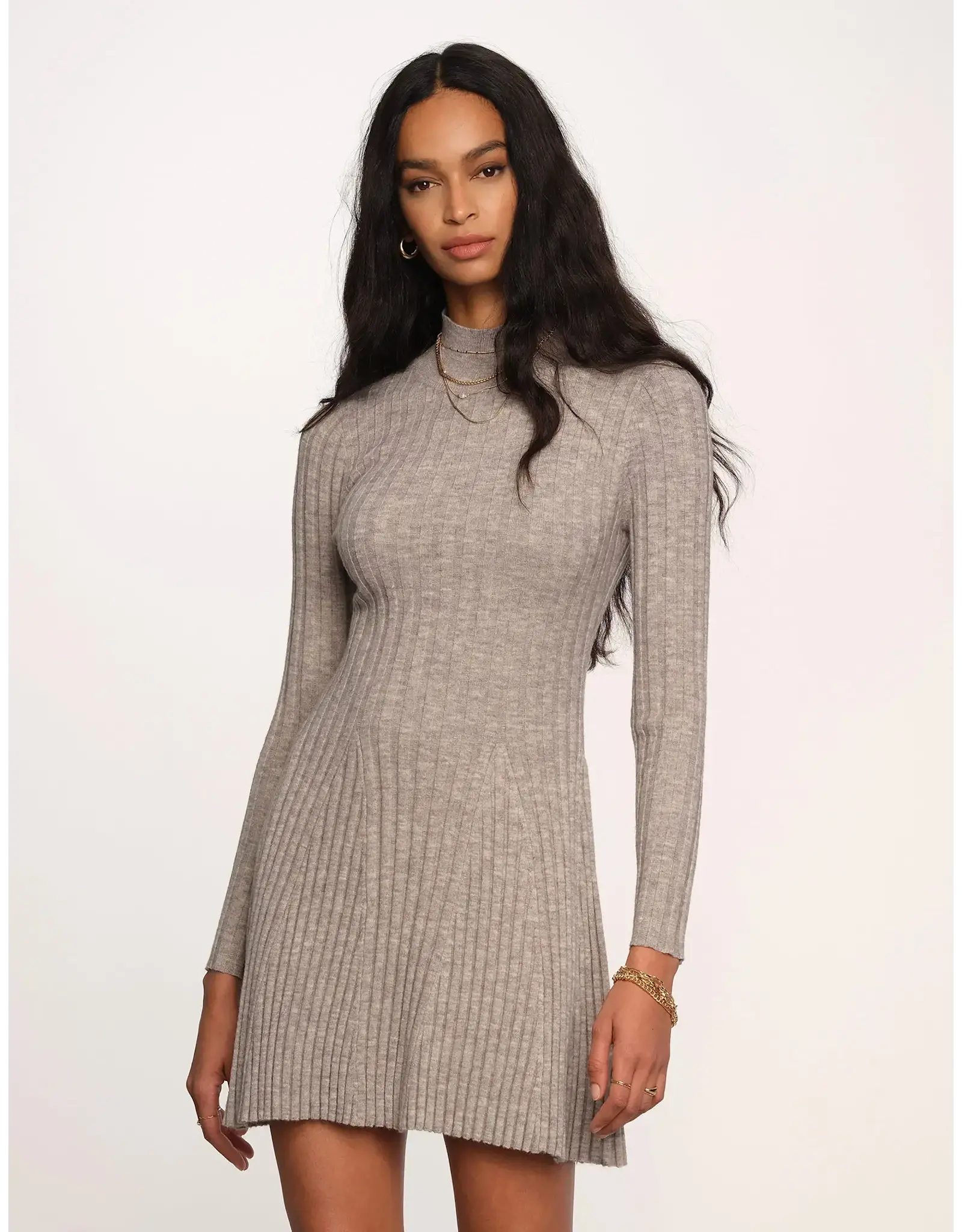 FIT & FLARE SWEATER MINI DRESS
