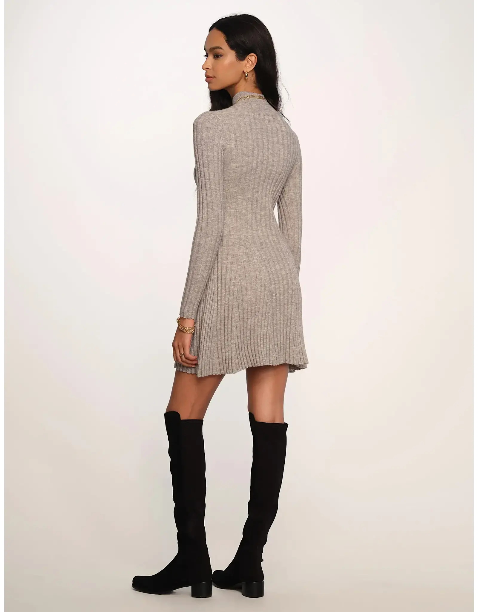 FIT & FLARE SWEATER MINI DRESS