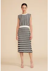 HORIZONTAL STRIPE KNIT TANK/SKIRT SET