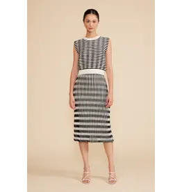 HORIZONTAL STRIPE KNIT TANK/SKIRT SET