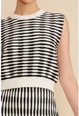 HORIZONTAL STRIPE KNIT TANK/SKIRT SET