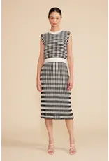 HORIZONTAL STRIPE KNIT TANK/SKIRT SET