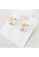 Aurora Luxe Two Toned Hammered Hoop