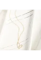 VIRTUE 19" Paperclip w/Rhinestone Script Heart
