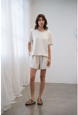 ELLE GRAY CREW NECK SOFT DRESS TSHIRTS