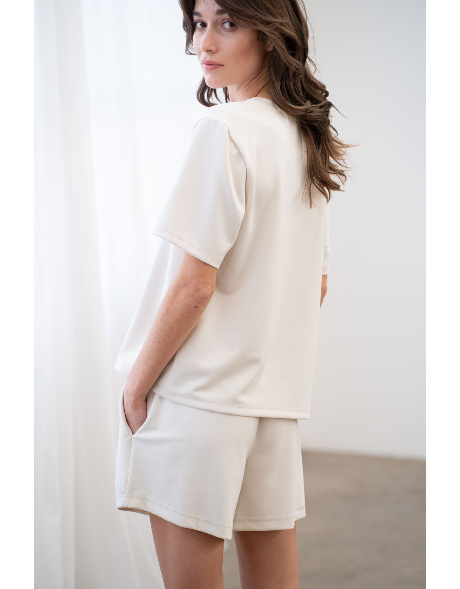 ELLE GRAY CREW NECK SOFT DRESS TSHIRTS