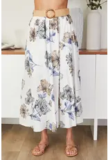 MILO MILANO VINTAGE FLORAL ALINE SKIRT W/BELT