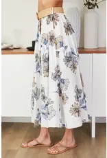 MILO MILANO VINTAGE FLORAL ALINE SKIRT W/BELT