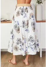 MILO MILANO VINTAGE FLORAL ALINE SKIRT W/BELT