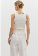 ENTRO RIBBED TANK W/DETAIL STITCHING