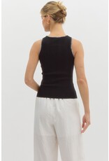ENTRO RIBBED TANK W/DETAIL STITCHING