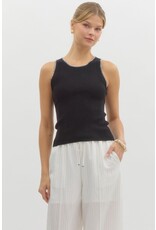 ENTRO RIBBED TANK W/DETAIL STITCHING