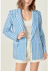 STRIPED POCKETED BLAZER