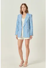 STRIPED POCKETED BLAZER