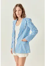 STRIPED POCKETED BLAZER