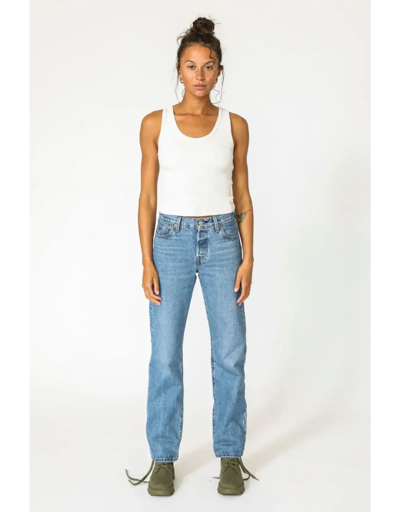 PERFECT WHITE TEE DEBBIE RIBBED TANK