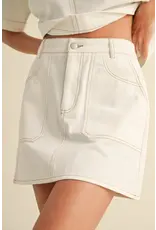 STRETCH DENIM MINI SKIRT