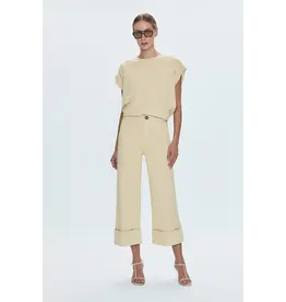 MAYA CUFFED HEM WIDE LEG PANTS