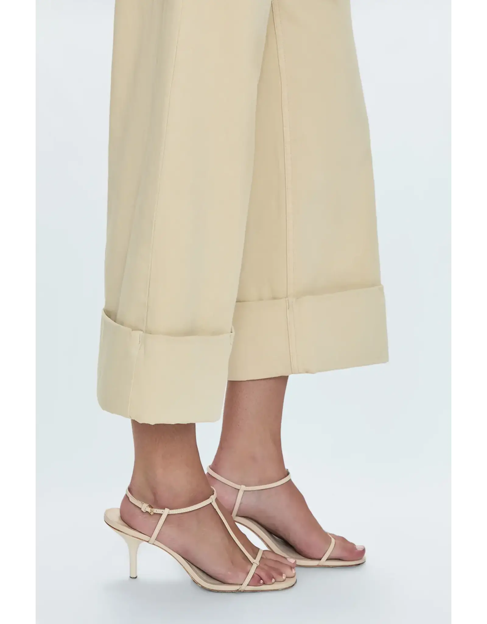 MAYA CUFFED HEM WIDE LEG PANTS