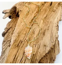 VIRTUE CONCH SHELL ON 18" LARGE PAPERCLIP