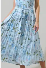 LEIDA FLORAL PLEATED MIDI