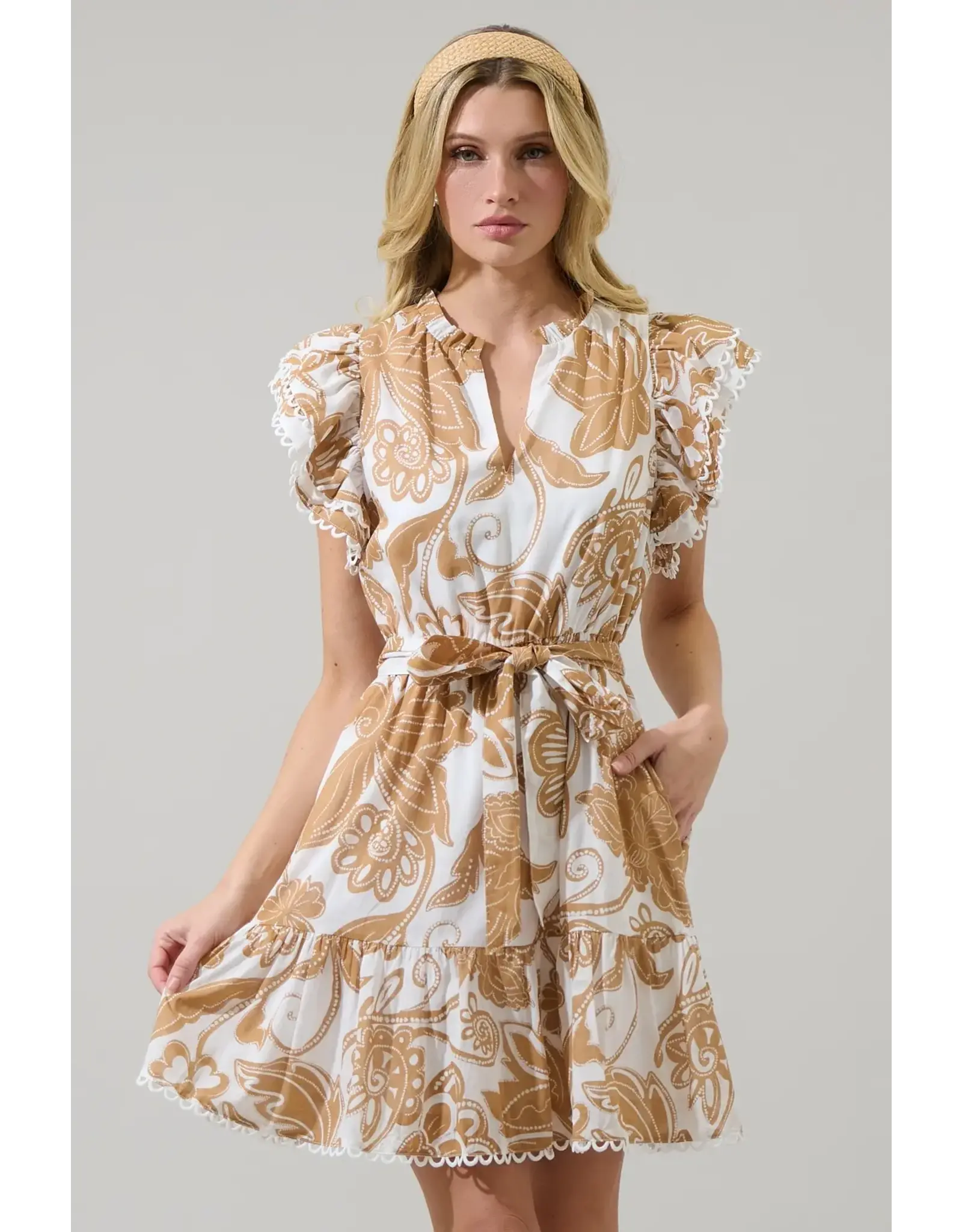 NADYA FLORAL RUFFLE MINI DRESS