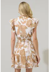 NADYA FLORAL RUFFLE MINI DRESS