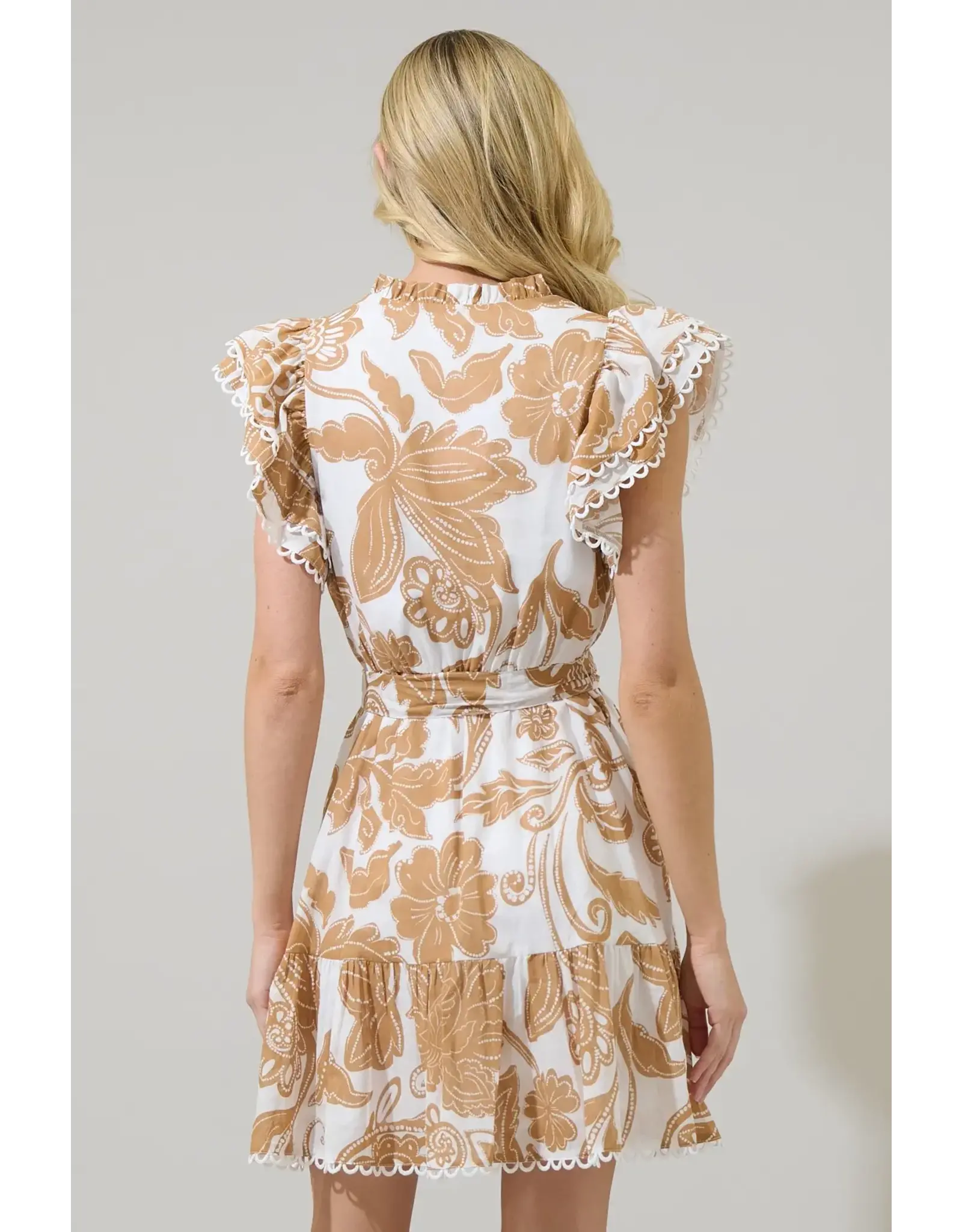 NADYA FLORAL RUFFLE MINI DRESS