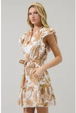 NADYA FLORAL RUFFLE MINI DRESS
