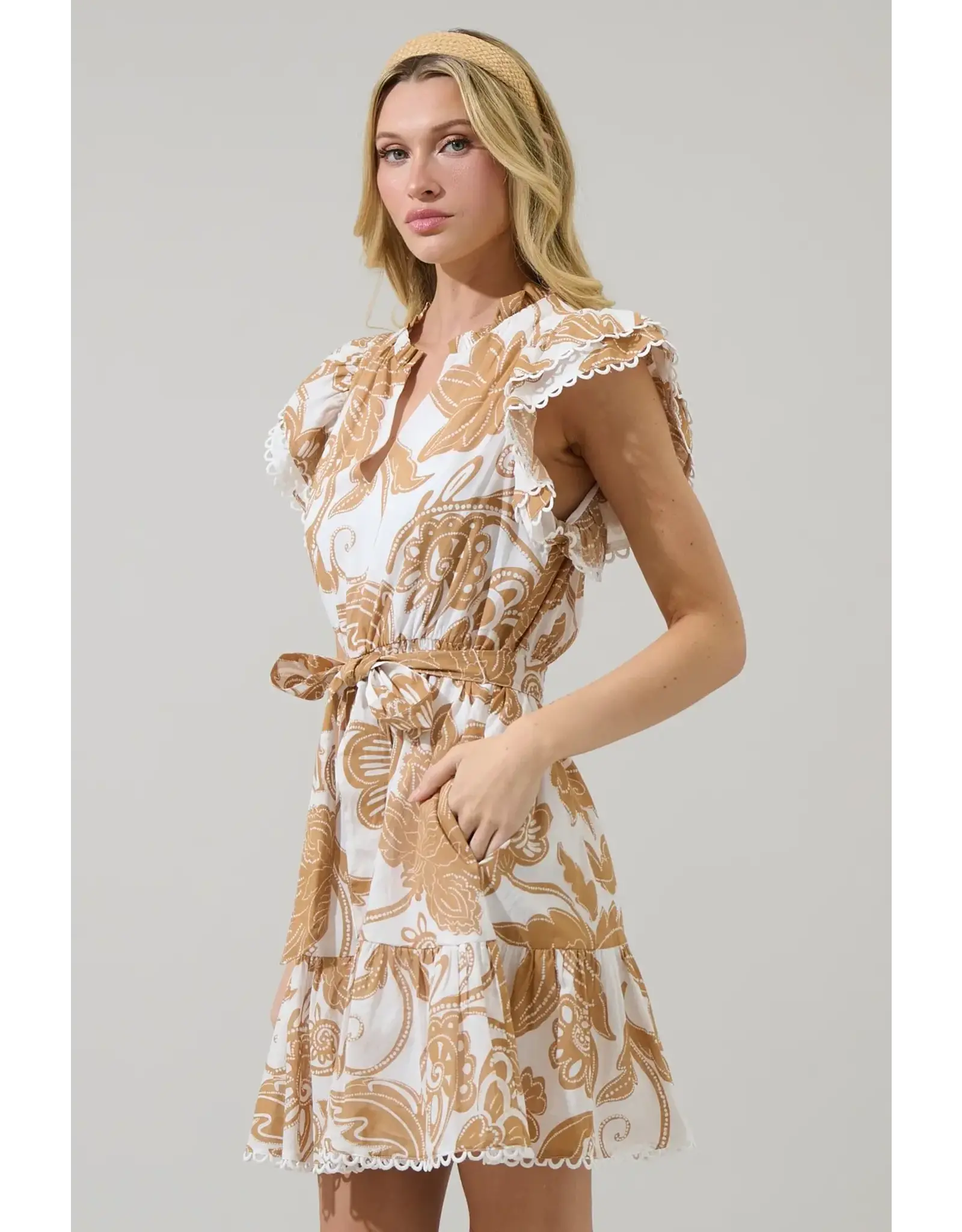 NADYA FLORAL RUFFLE MINI DRESS