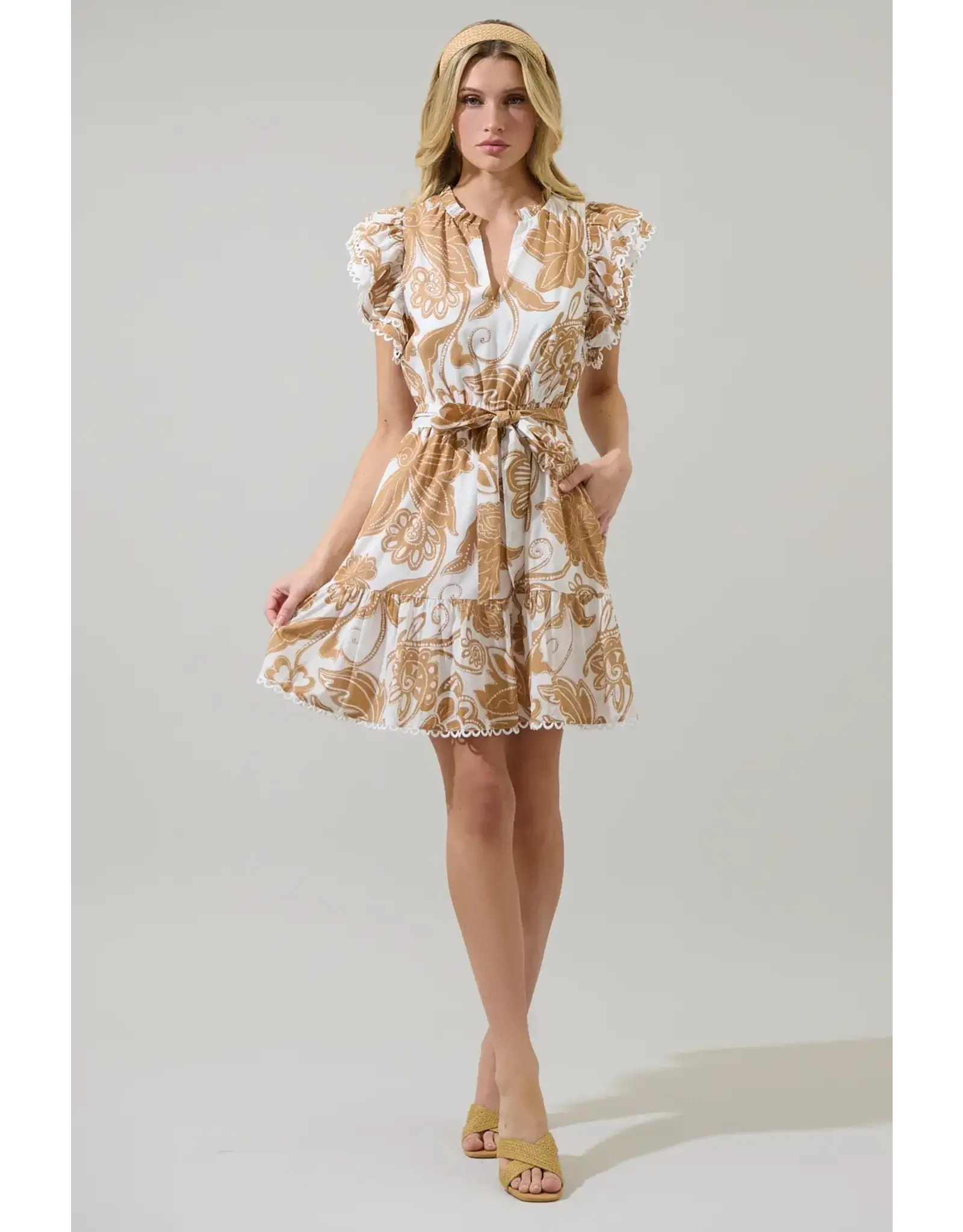 NADYA FLORAL RUFFLE MINI DRESS