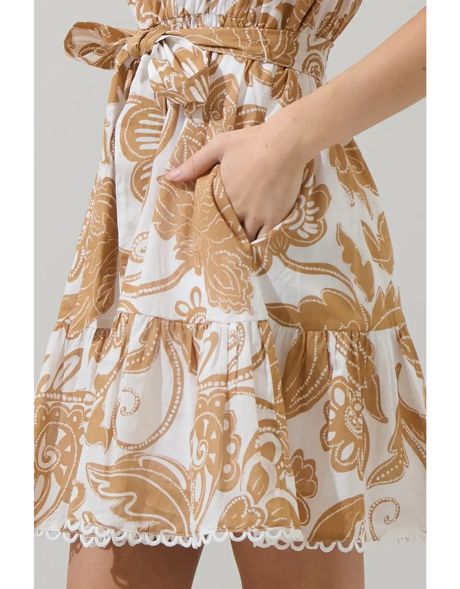 NADYA FLORAL RUFFLE MINI DRESS