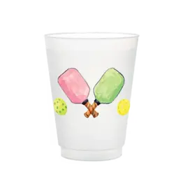 6 PACK OF FROSTED CUPS - PICKLEBALL