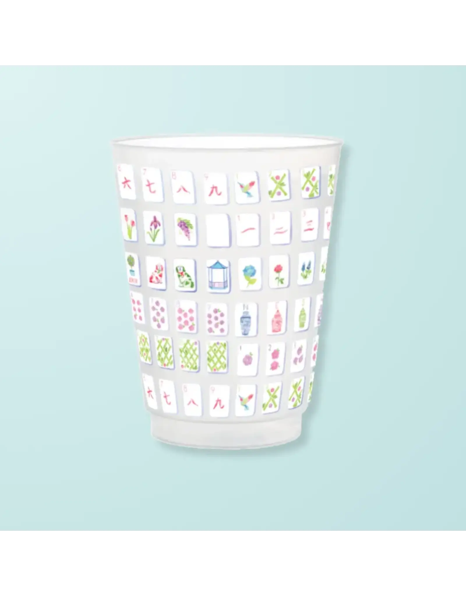 TAYLOR PALADINO 6 PACK OF FROSTED CUPS - MAHJONG