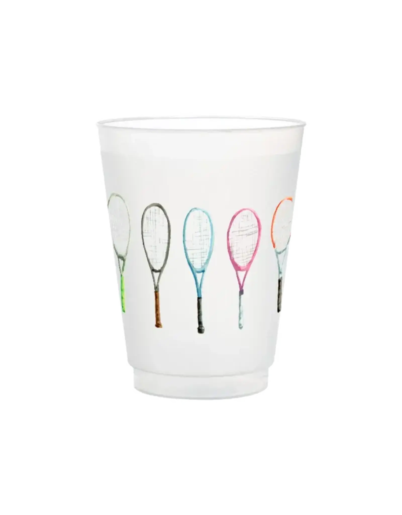 6 PACK OF FROSTED CUPS - TENNIS