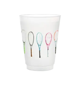 6 PACK OF FROSTED CUPS - TENNIS