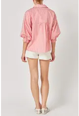 STRIPED BALLOON SLV BUTTON UP