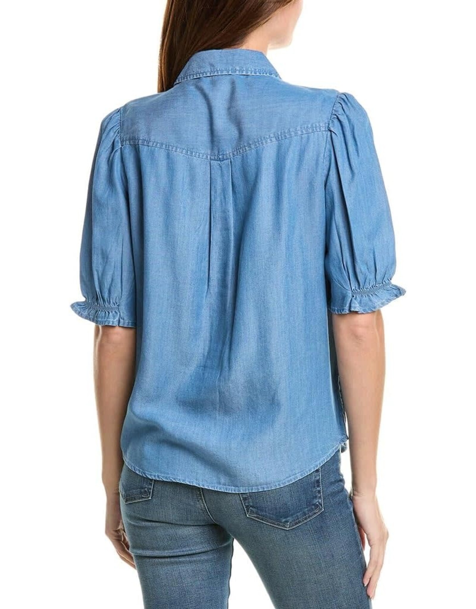 Beachlunchlounge INDIRA LIGHT WASH DENIM BLOUSE