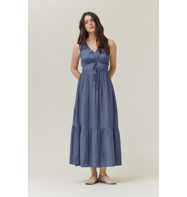 SLVLESS SOLID SATIN MAXI DRESS