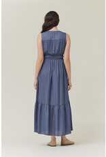 SLVLESS SOLID SATIN MAXI DRESS