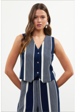 STRIPED KNIT VEST AND PANT